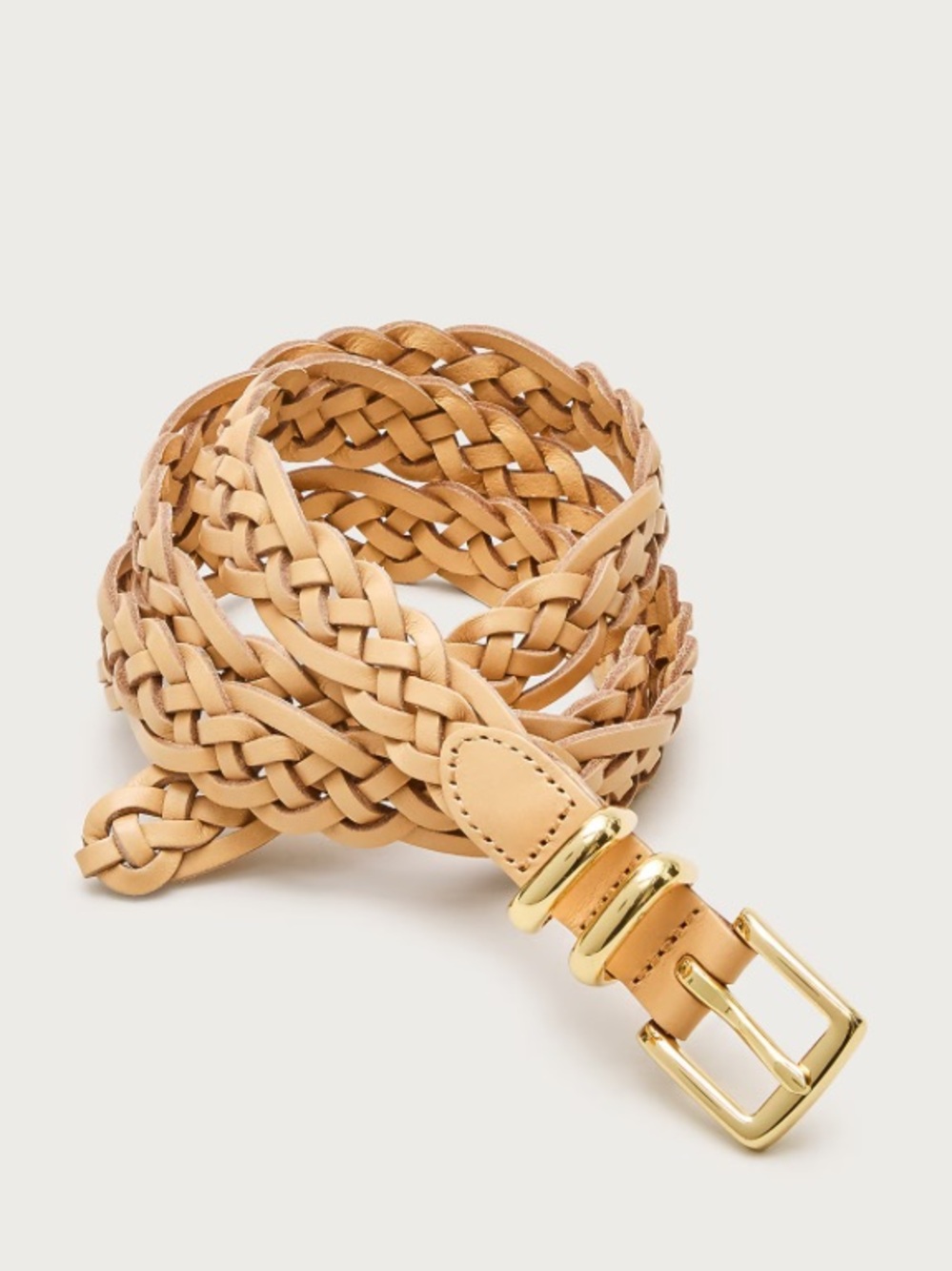J crew Skinny braided belt in Italian leather